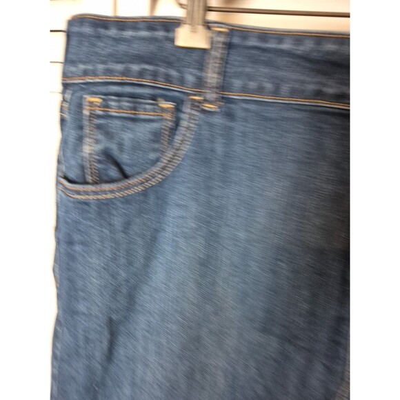 Old Navy Plus Denim Skirt Women’s 18‎ Blue Jean 2 Button Back Slit Medium Wash - Picture 2 of 10